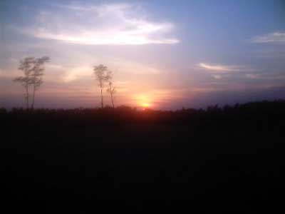 Beautiful sunset at Mahabalipuram