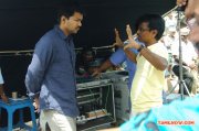 Vijay And A R Murugadoss At Kaththi Location 230