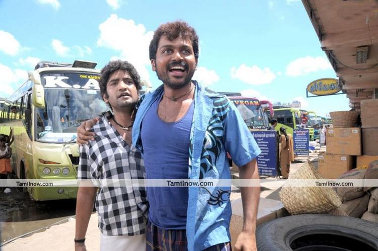 Karthi And Santhanam In Siruthai 7