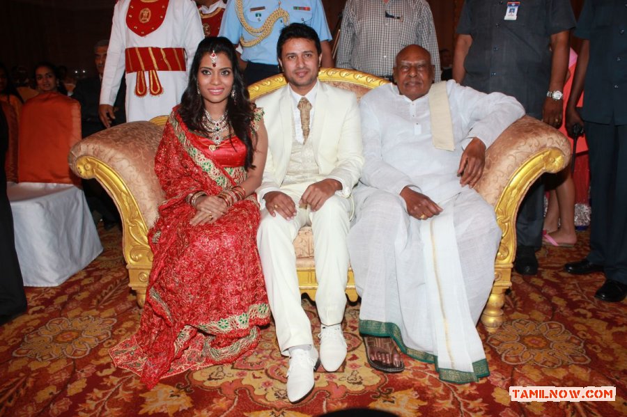 Actor Raja Amritha Marriage Reception Stills 9777