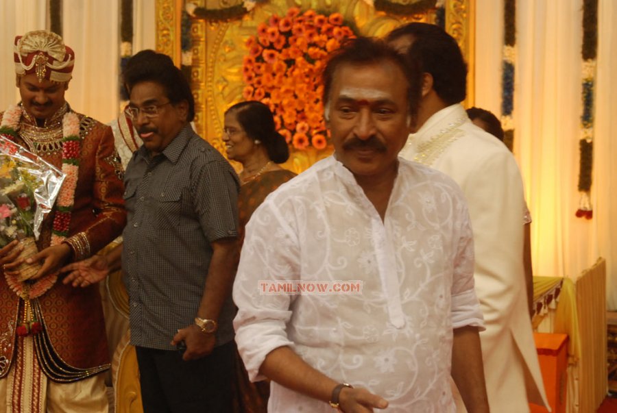 Rajesh And Deva At Gk Son Wedding Reception 106