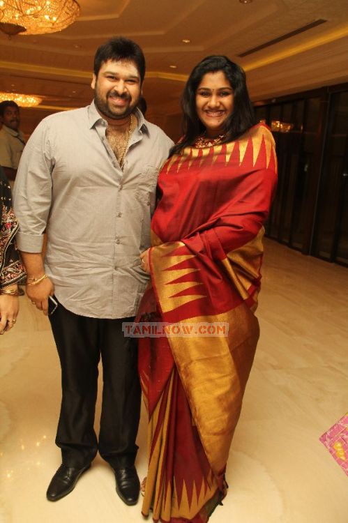 Ashwin Shekar With Wife At Sneha Wedding 645