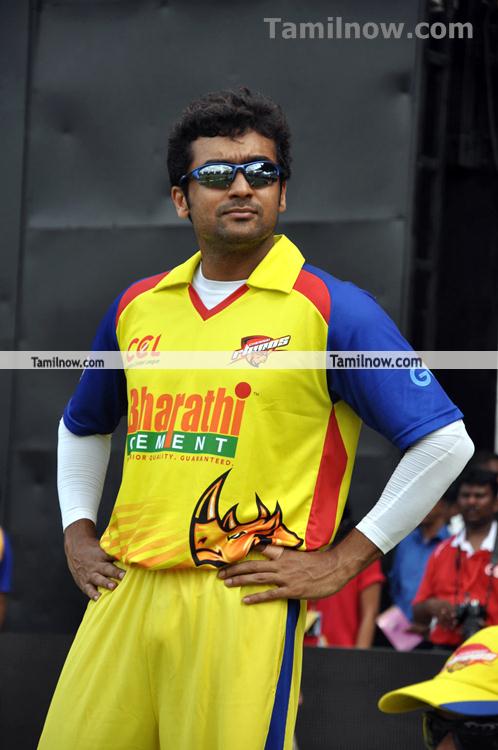 Surya At Celebrity Cricket League Match 5