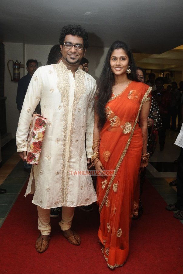 Gv Prakash Saindhavi Reception Stills 5595