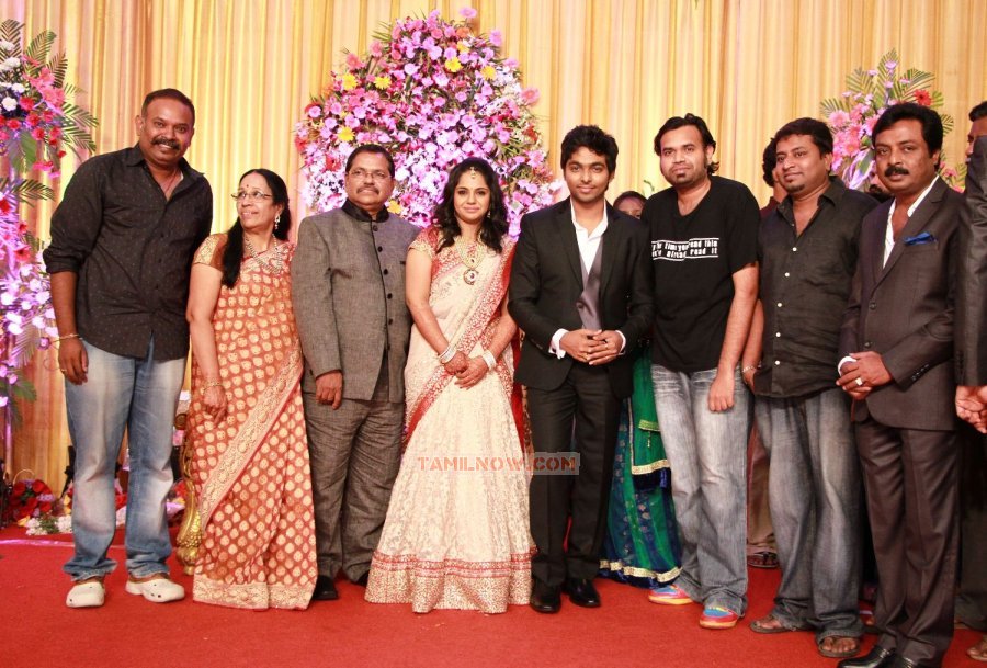 Gv Prakash Saindhavi Reception Stills 7018