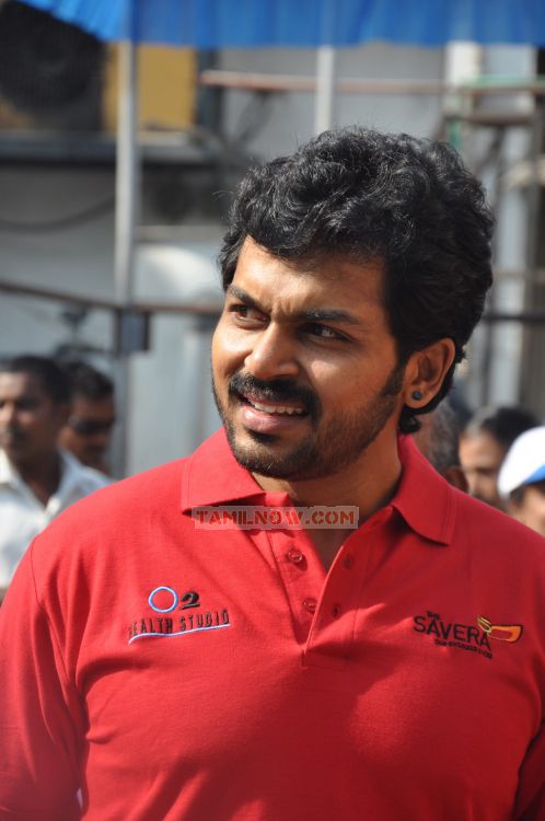 Karthi At O2 Car Rally For The Blind Stills 1288