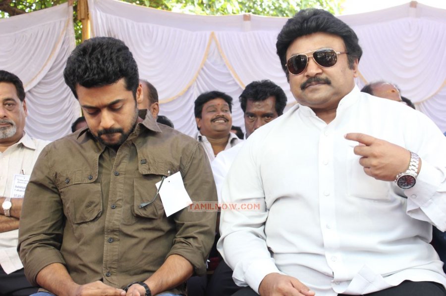 Surya And Prabhu At The Fast 256