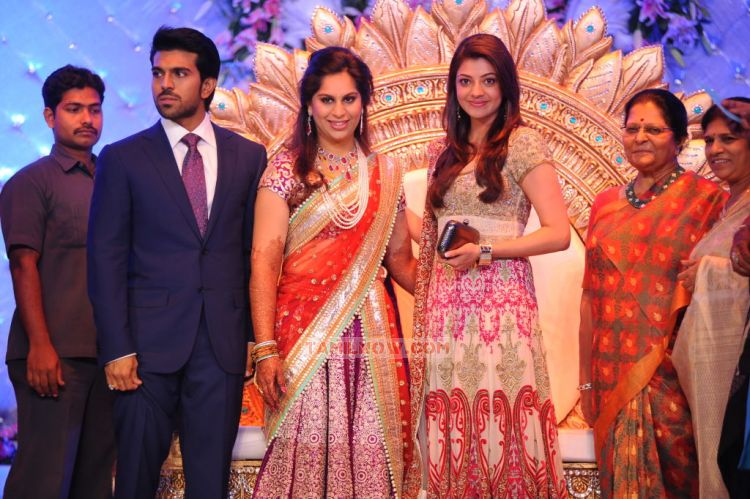 Kajal Agarwal With Ramcharan And Upasana 36