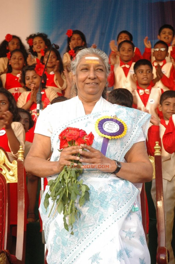 S Janaki At Velammal Matric School Function Stills 2084