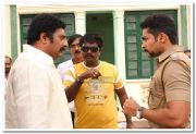 Surya On Location Of Singam 3