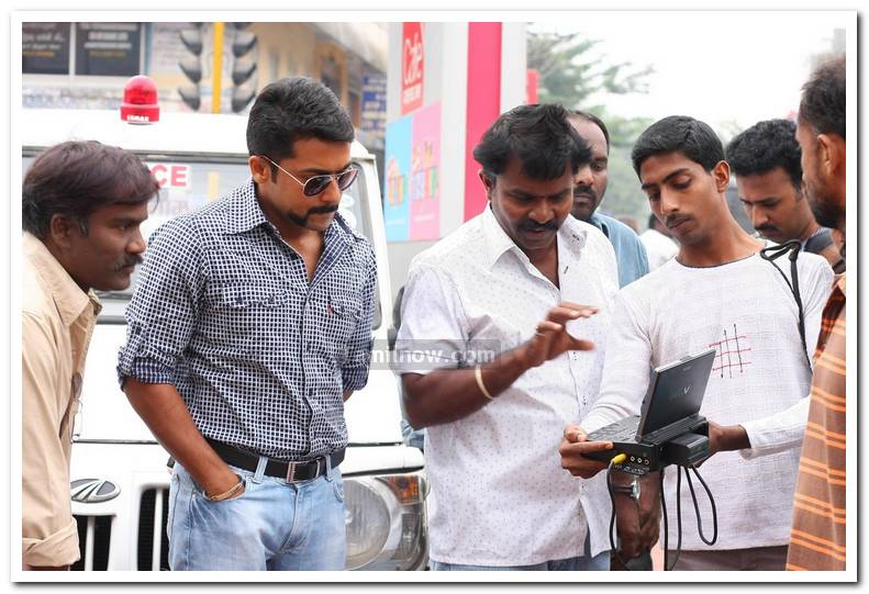 Surya On Location Of Singam 4