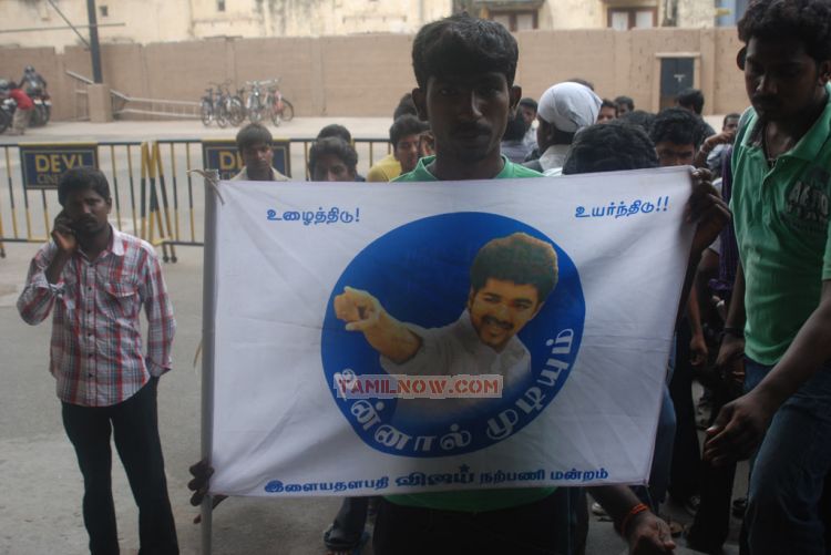 Vijay Fans At Devi Cinemas Photo 561