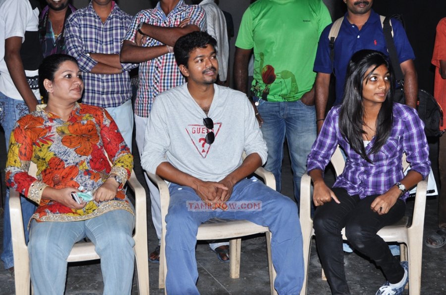 Vijay Visits Sattam Oru Iruttarai Shooting Spot Stills 5899